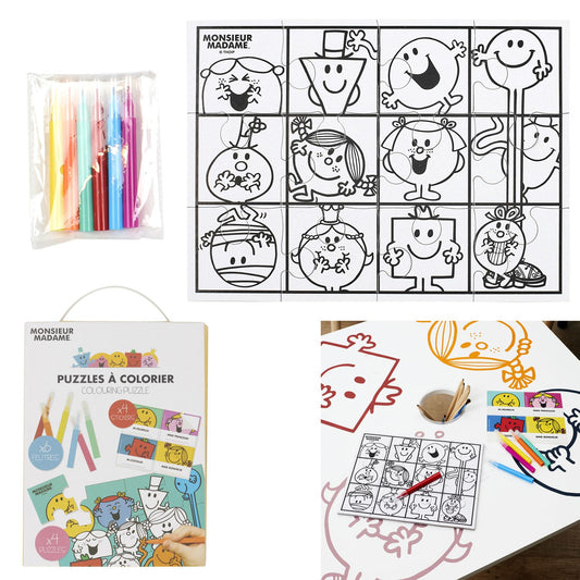 Puzzle zum Ausmalen mit 6 Filzstiften