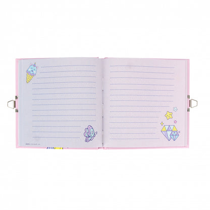 Tagebuch "Einhorn" mit Schloss (13.5 x 13.5 cm)