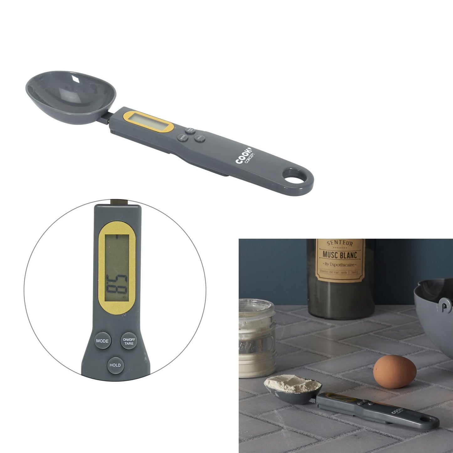 Digitaler Messlöffel, grau