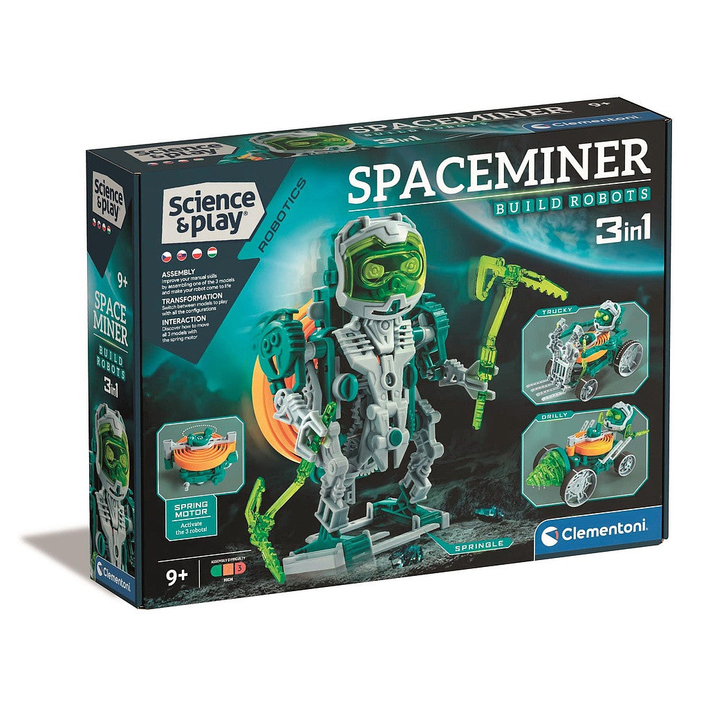 Clementoni Robot "Spaceminer", 3-in-1 Konstruktions-Set