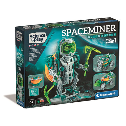 Clementoni Robot "Spaceminer", 3-in-1 Konstruktions-Set