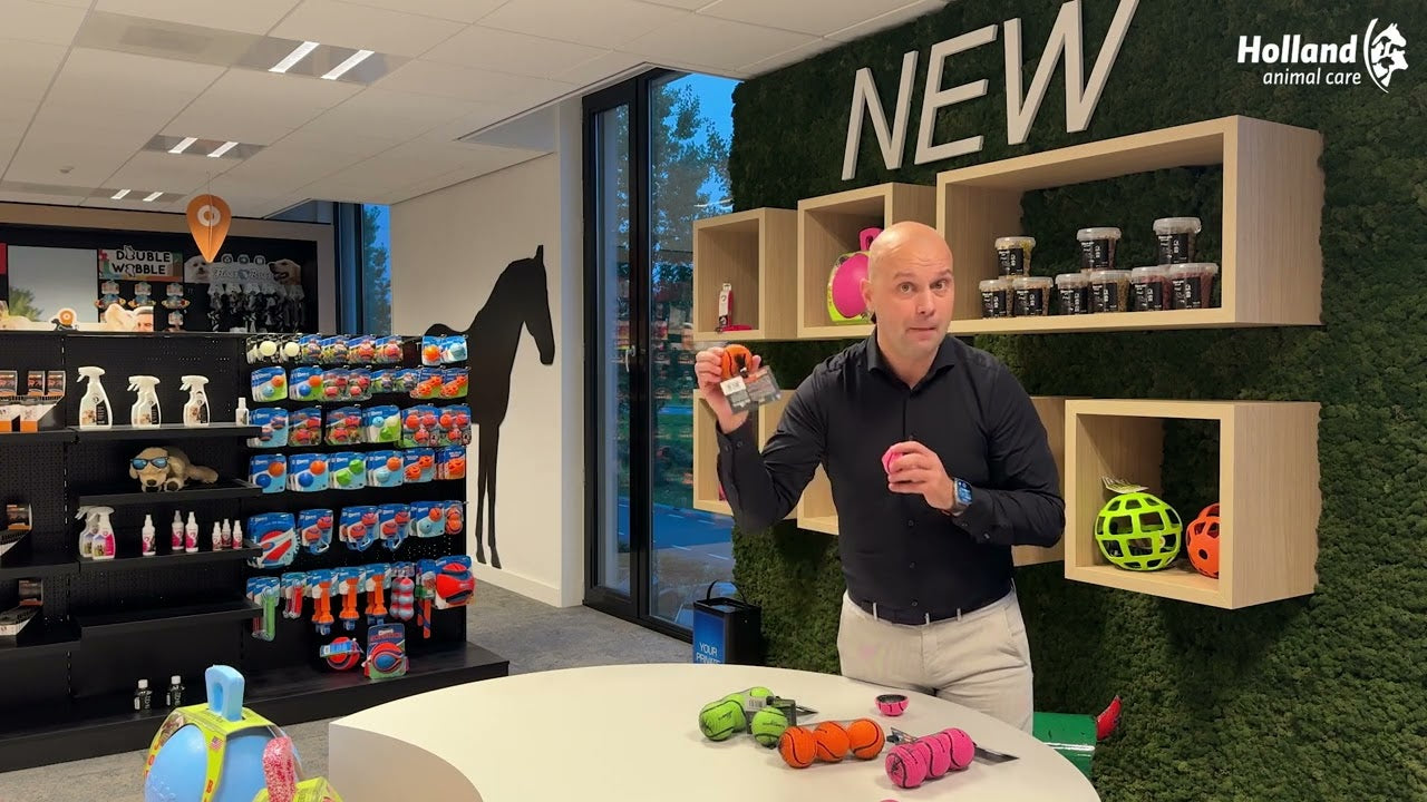 Tennisball mit Quietsche für Hunde, 3 Stk., grün