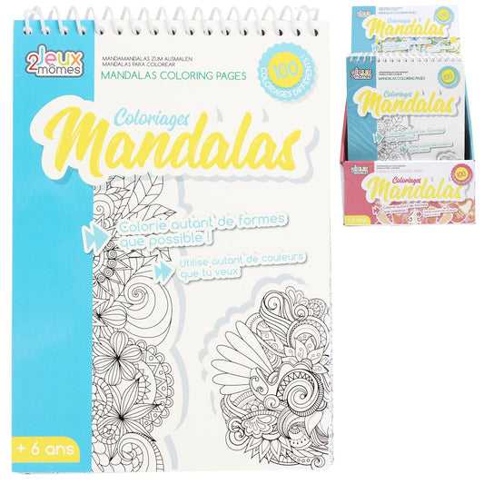 Spiral-Malbuch "Mandalas" (100 Blatt)