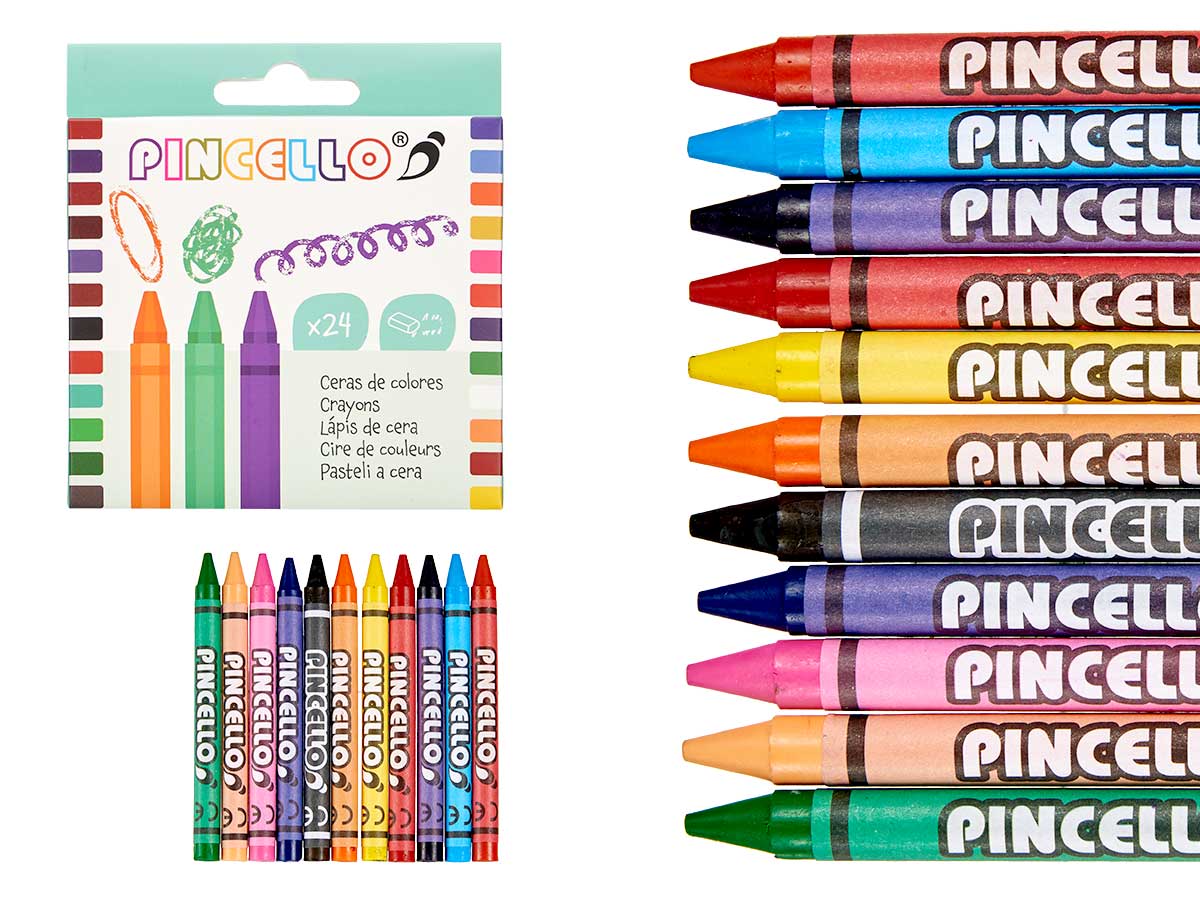 Pincello Wachsmalkreiden-Set (24 Stk.)