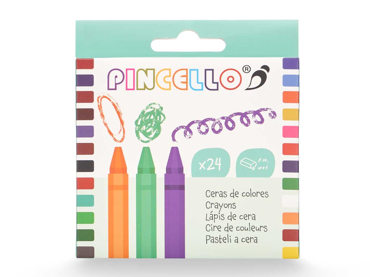 Pincello Wachsmalkreiden-Set (24 Stk.)