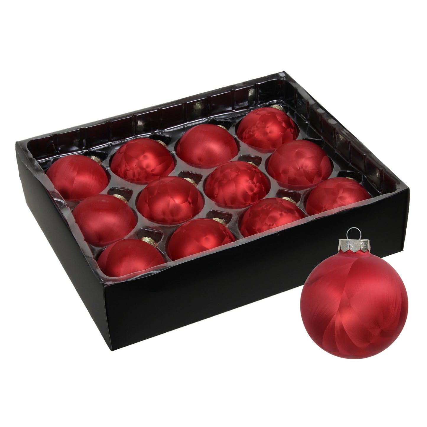 Baumkugel Ice, Ø 60 mm, rot (12 Stück)