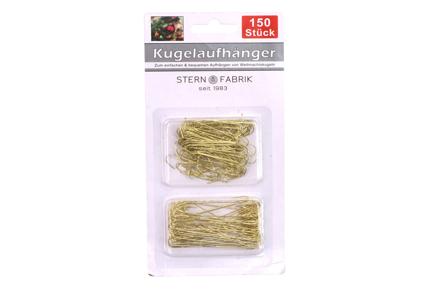 Weihnachtskugeln Aufhänger, gold (150 Stk.)