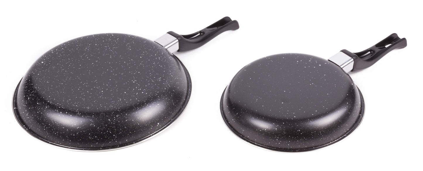 Bratpfannen 2er-Set aus Stahl (Ø 20 und 25 cm)