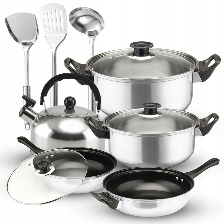 Topfset mit Wasserkocher und Zubehör (Iduktion)