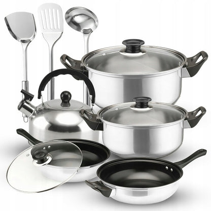 Topfset mit Wasserkocher und Zubehör (Iduktion)