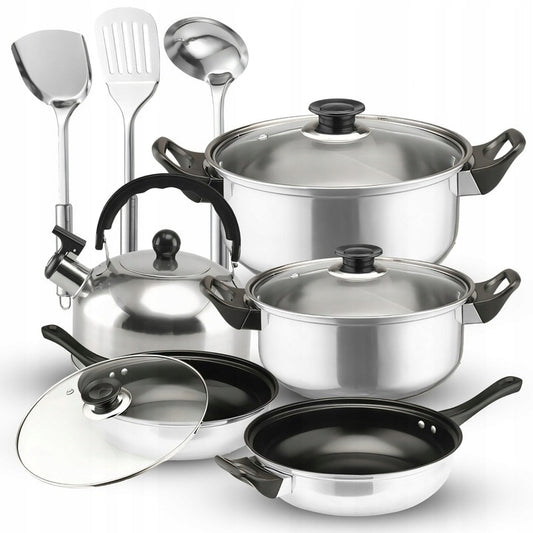 Topfset mit Wasserkocher und Zubehör (Iduktion)