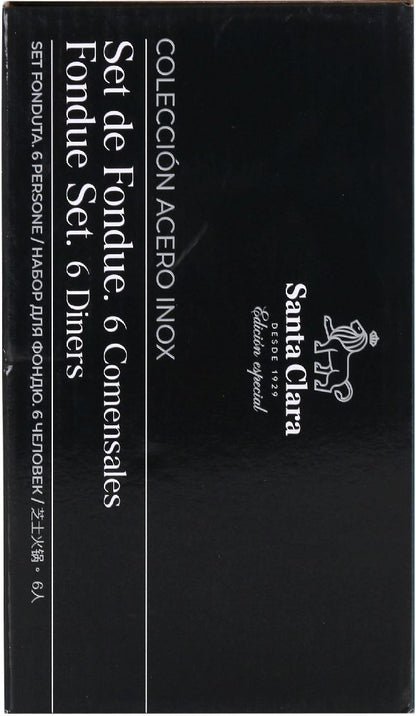 Santa Clara Fondue-Set aus Edelstahl, für 6 Personen