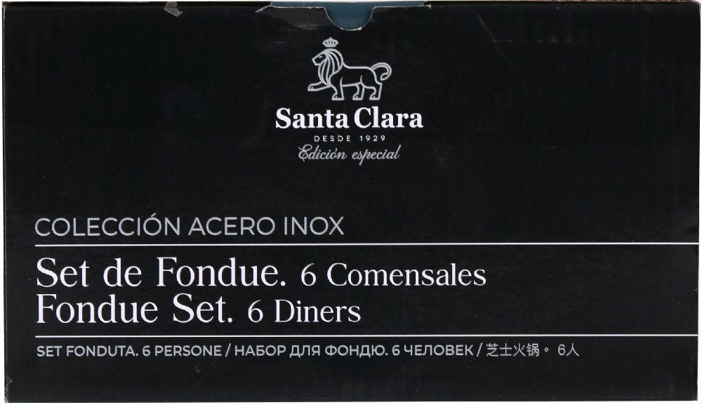 Santa Clara Fondue-Set aus Edelstahl, für 6 Personen