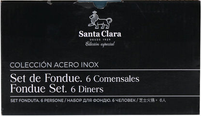 Santa Clara Fondue-Set aus Edelstahl, für 6 Personen