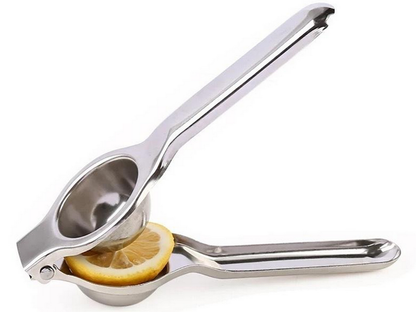 Manuelle Zitruspresse aus Edelstahl