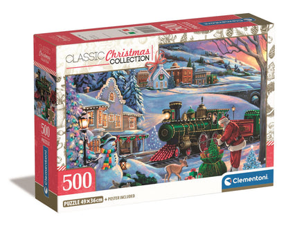 Clementoni Puzzle - "Weihnachtszug" (500 Teile)