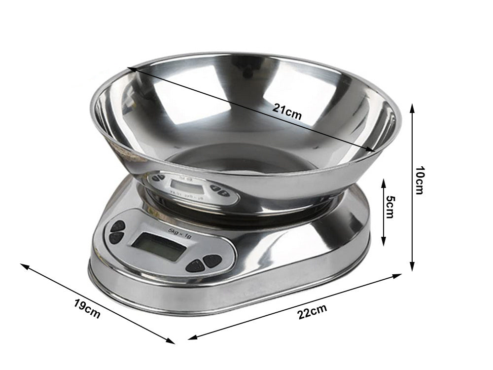 Elektronische Küchenwaage mit Schüssel
