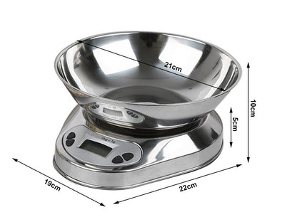 Elektronische Küchenwaage mit Schüssel