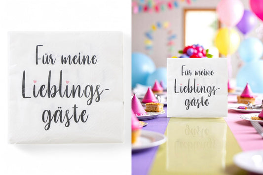 Servietten "Lieblingsgäste", 33 x 33 cm (20 Stk.)