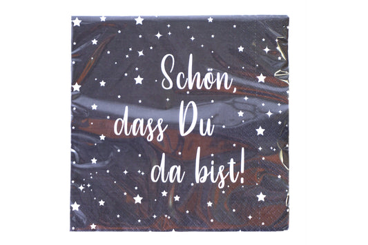 Servietten "Schön, dass du da bist", 33 x 33 cm (20 Stk.)