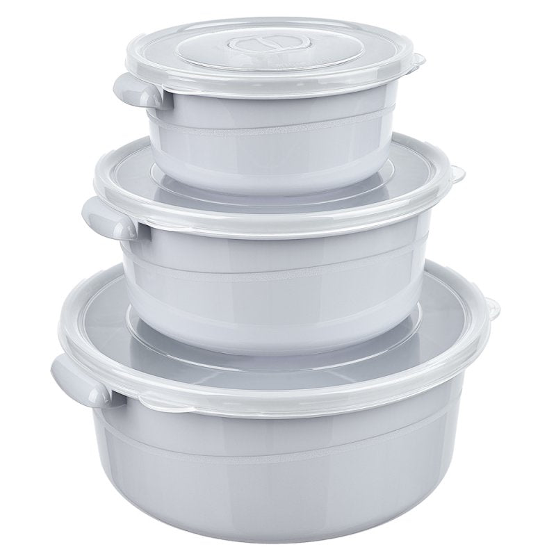 Mircrofresh Aufbewahrungsdosen-Set, 3-teilig, rund