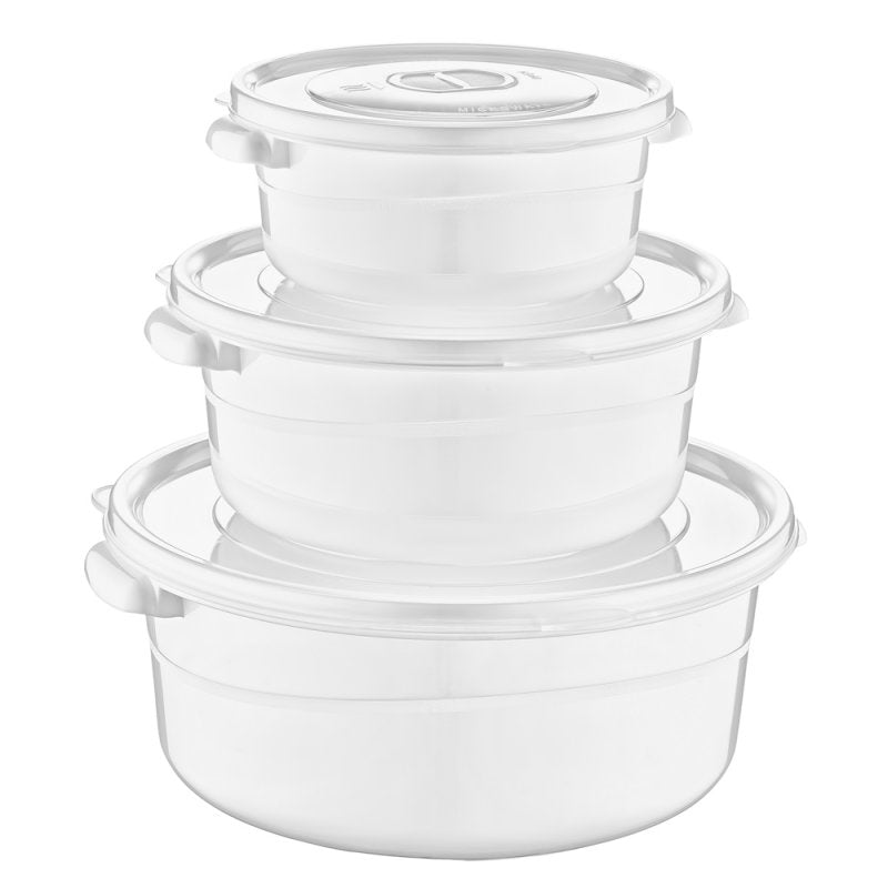 Mircrofresh Aufbewahrungsdosen-Set, 3-teilig, rund