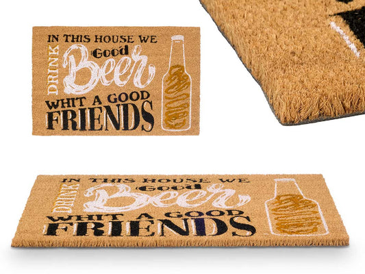 Fussmatte "Gutes Bier mit guten Freunden" (40 x 60 cm)