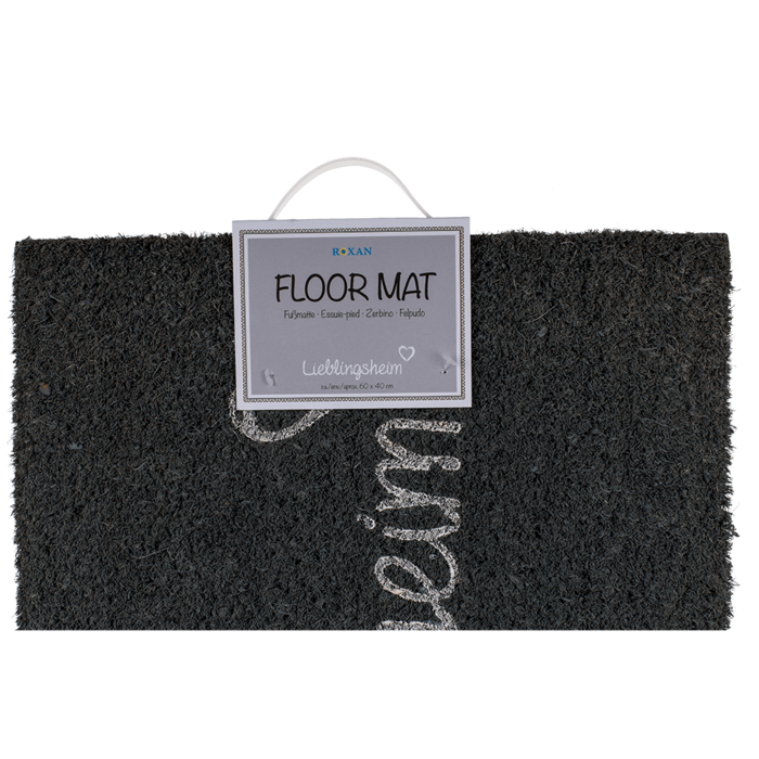 Fussmatte "Lieblingsheim", schwarz (ca. 60 x 40 cm)