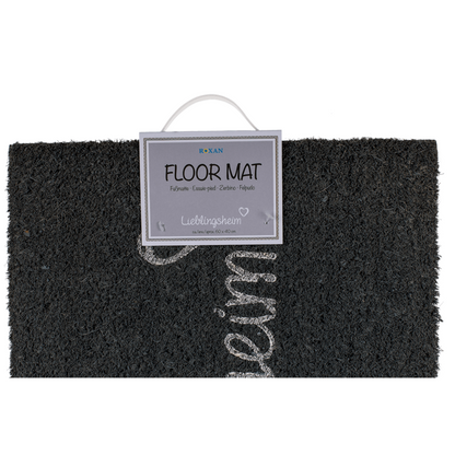Fussmatte "Lieblingsheim", schwarz (ca. 60 x 40 cm)