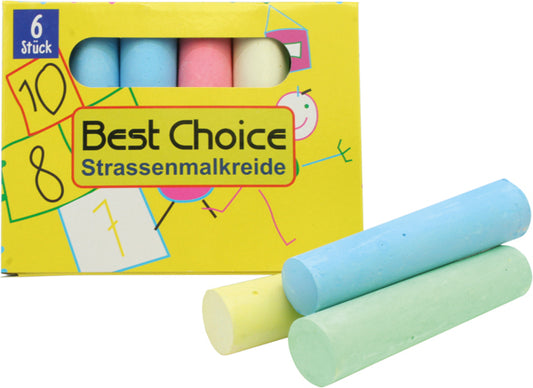 Best Choice Strassenmalkreide Jumbo (10 cm, 6 Stk.)