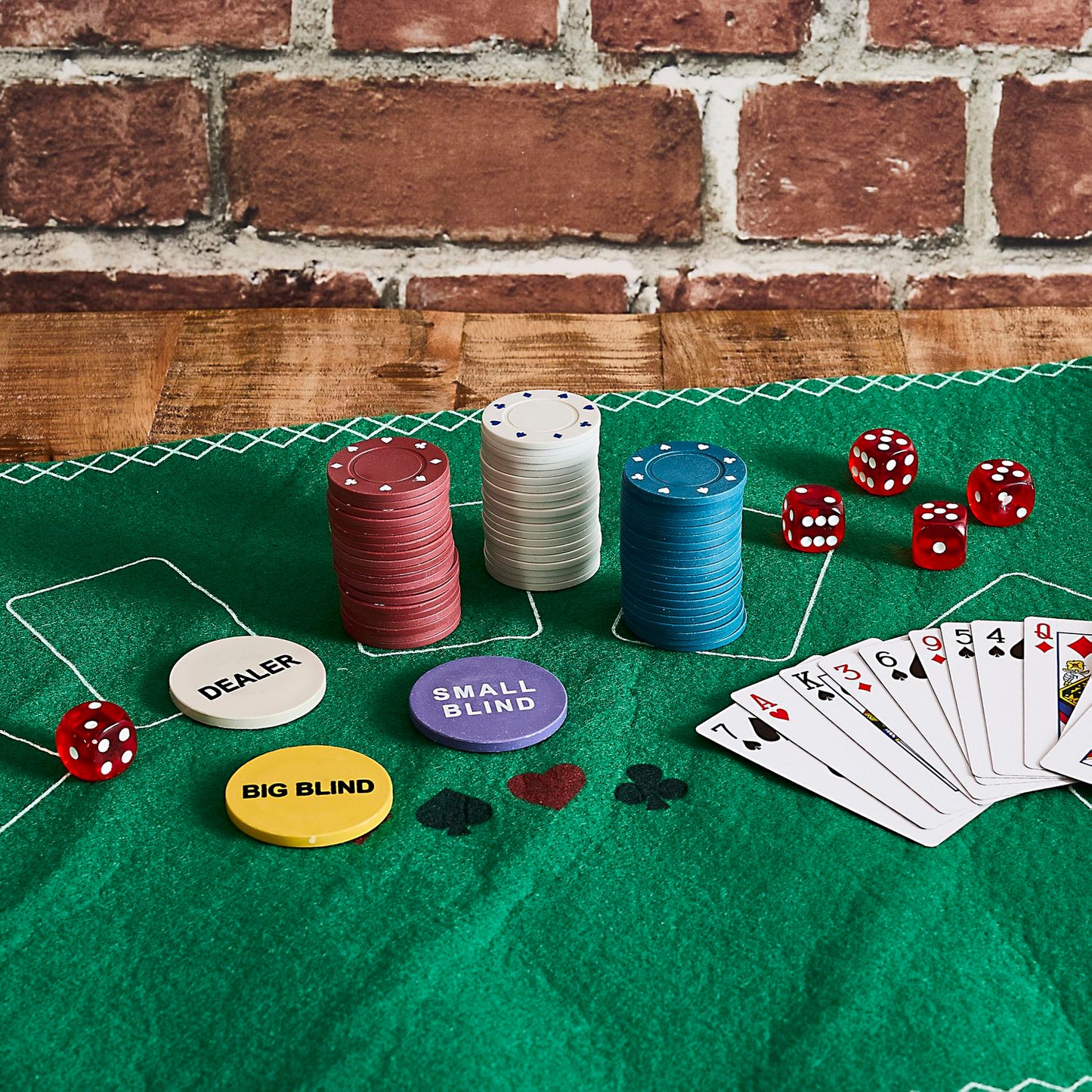 Casino-Spielbox "Poker Bluff" mit 200 Chips