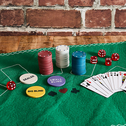 Casino-Spielbox "Poker Bluff" mit 200 Chips