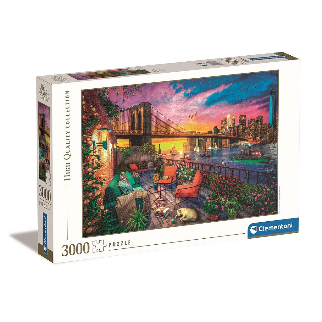 Clementoni Puzzle - New Yorker Balkon-Sonnenuntergang (3000 Teile)