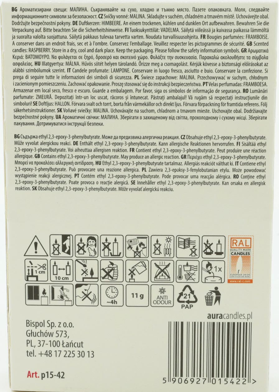 Teelichter mit Himbeerduft (6er-Packung)