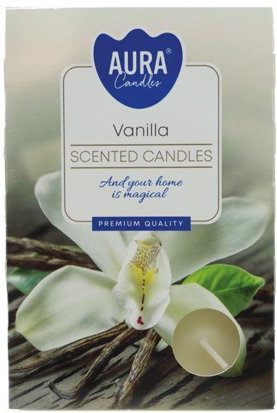 Teelichter 6er Pack mit Vanilleduft