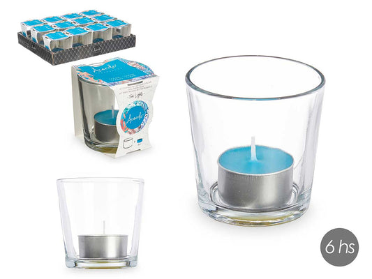 Teelichit mit Glas "Oceano"