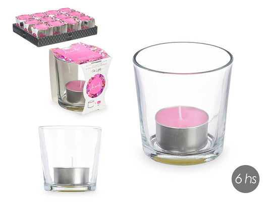 Teelicht im Glas "Orquidea"