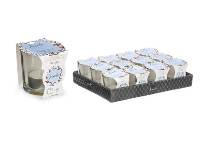 Teelicht im Glas "Frische Wolle"