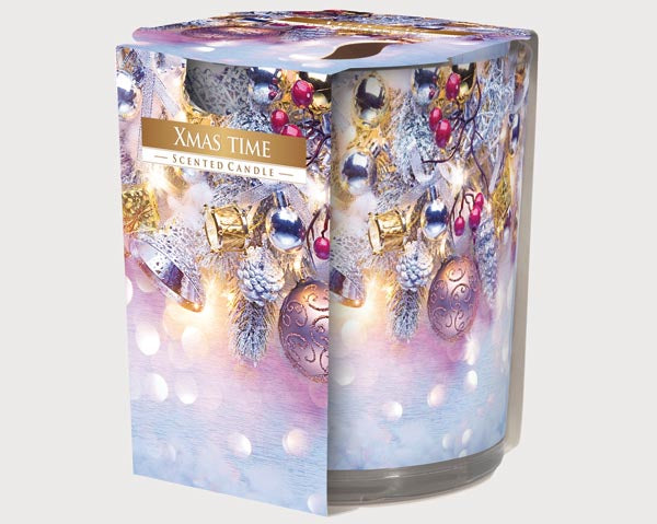 Duftkerze im Motivglas "Xmas Time" (120 g)