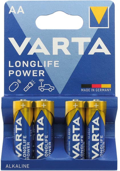 Varta Batterie AA "Longlife Power", 4er-Blister