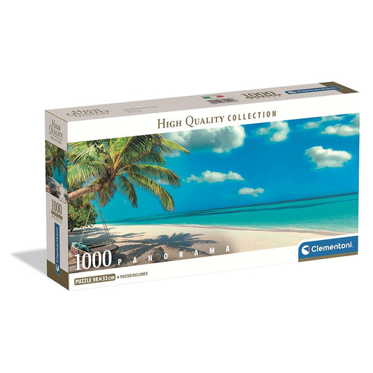 Clementoni Panorama-Puzzle - Strandschaukeln am Meer (1000 Teile)