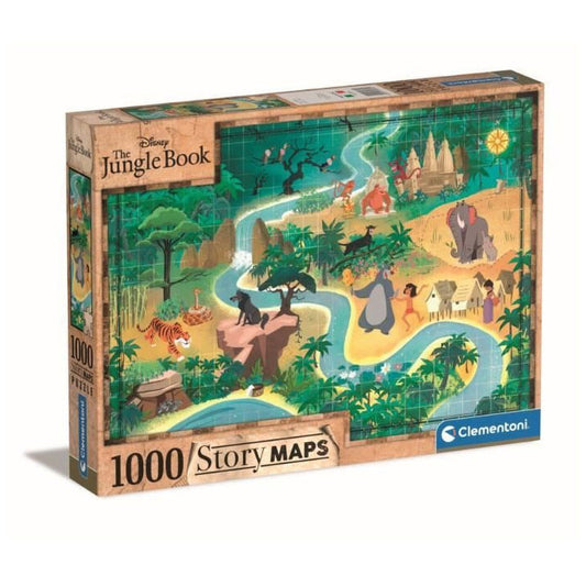 Clementoni Puzzle - Story Maps "Das Dschungelbuch" (1000 Teile)