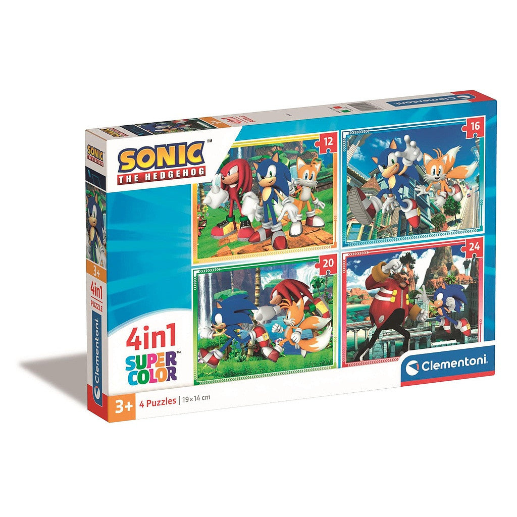Clementoni 4-in-1 Puzzle - Sonic The Hedgehog "Save the Day" (12-24 Teile)