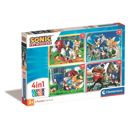 Clementoni 4-in-1 Puzzle - Sonic The Hedgehog "Save the Day" (12-24 Teile)