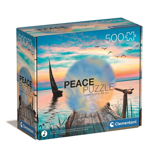 Clementoni Puzzle - Peace "Segelboot am Steg" (500 Teile)