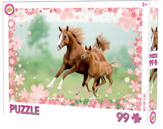 Puzzle - Pferd und Fohlen (99 Teile)