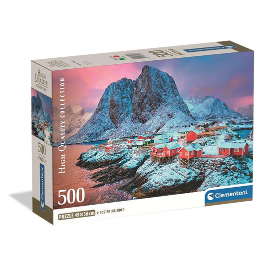 Clementoni Puzzle - Norwegen Dorf Hamnøy (500 Teile)
