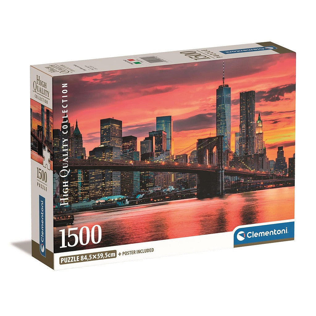Clementoni Puzzle - New York "East River im Morgengrauen" (1500 Teile)