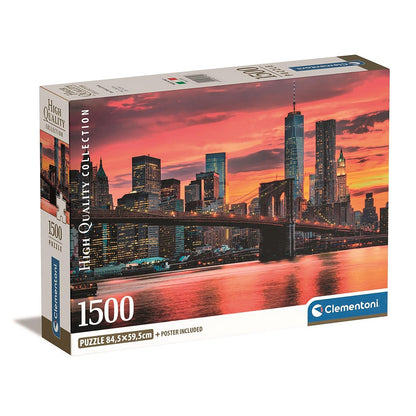 Clementoni Puzzle - New York "East River im Morgengrauen" (1500 Teile)