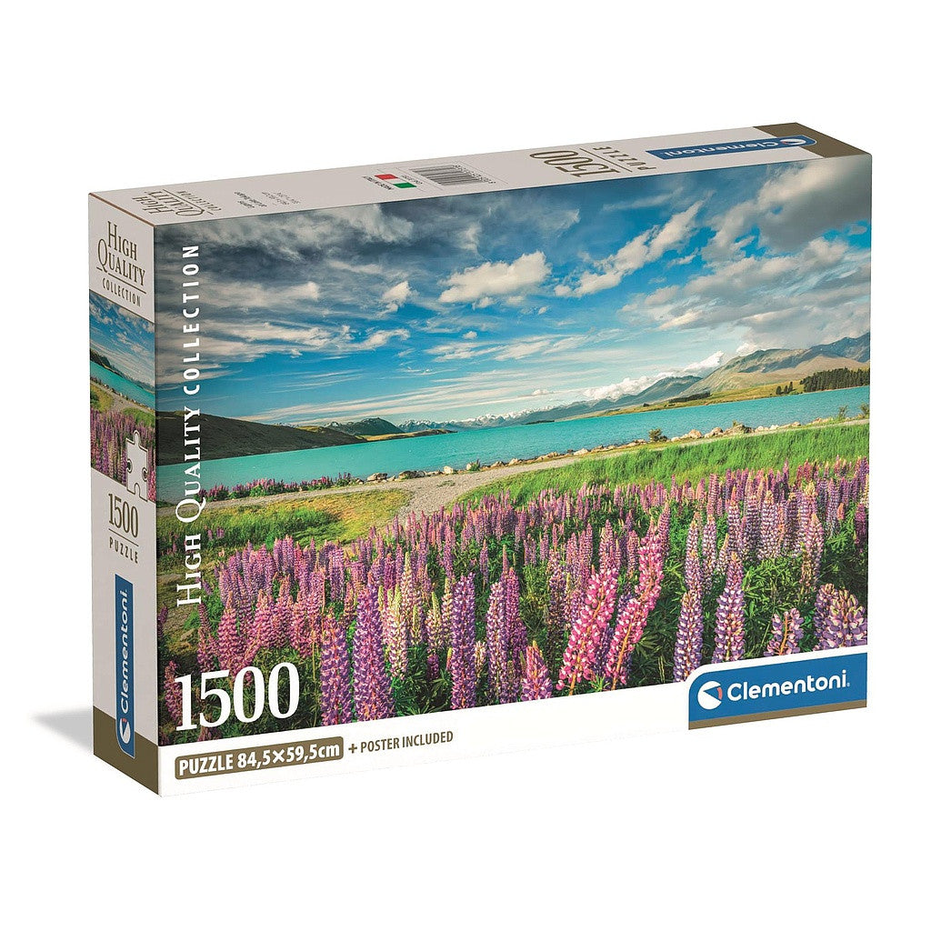 Clementoni Puzzle - Neuseeland "Lupinen am Tekapo See" (1500 Teile)